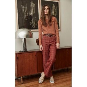 Heartloom Sz. S Plaid Wide-leg Jilly Trouser Pant w/Pockets Sophistcated Preppy